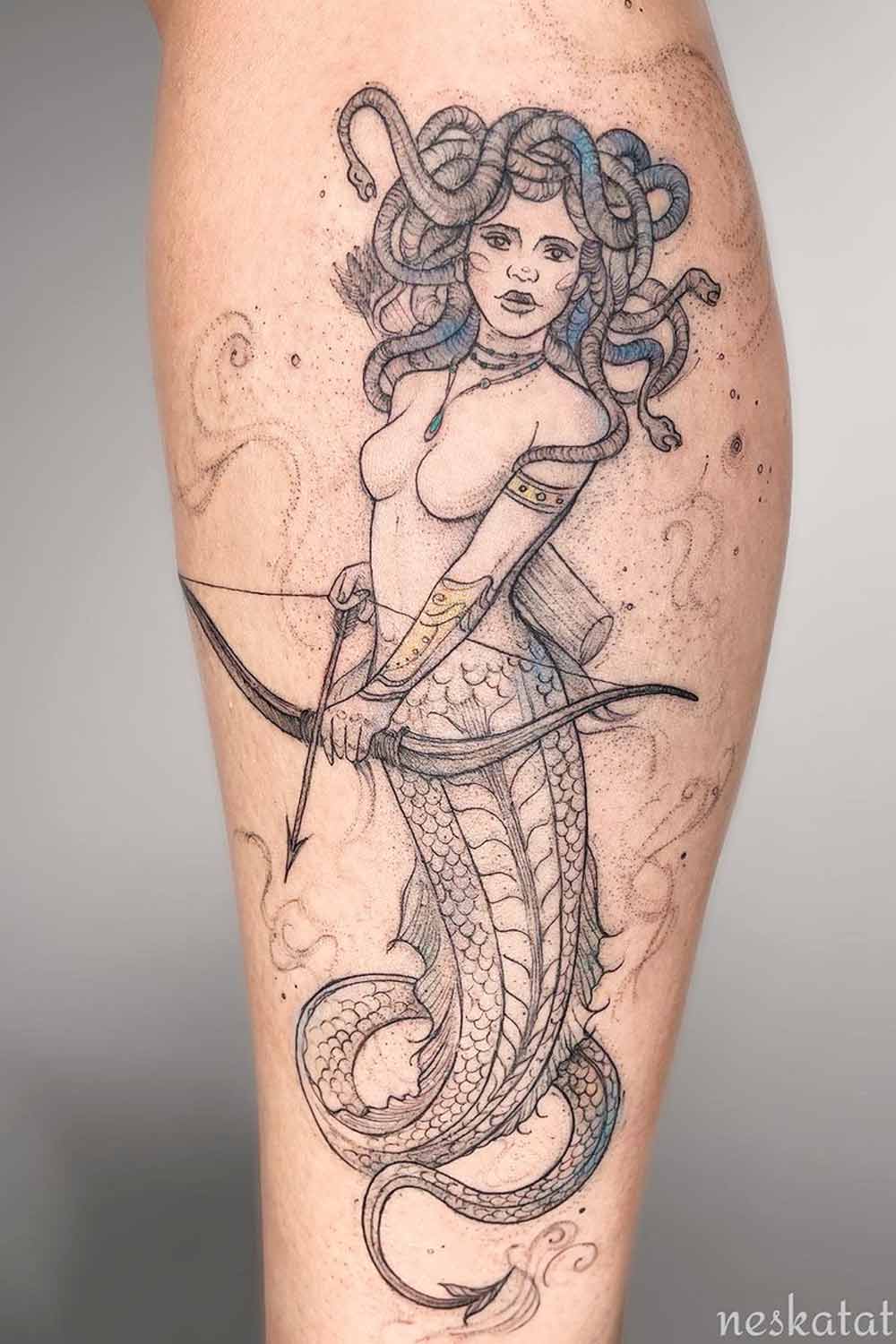 Mermaid Medusa Tattoo Idea