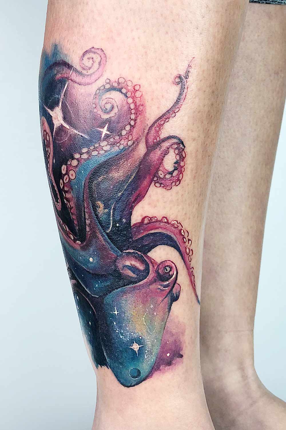 Galaxy Octopus Tattoo