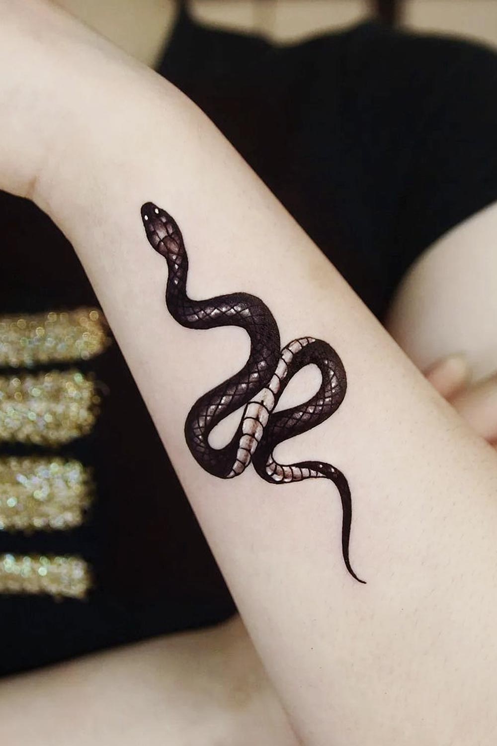 Black Snake Tattoo Design