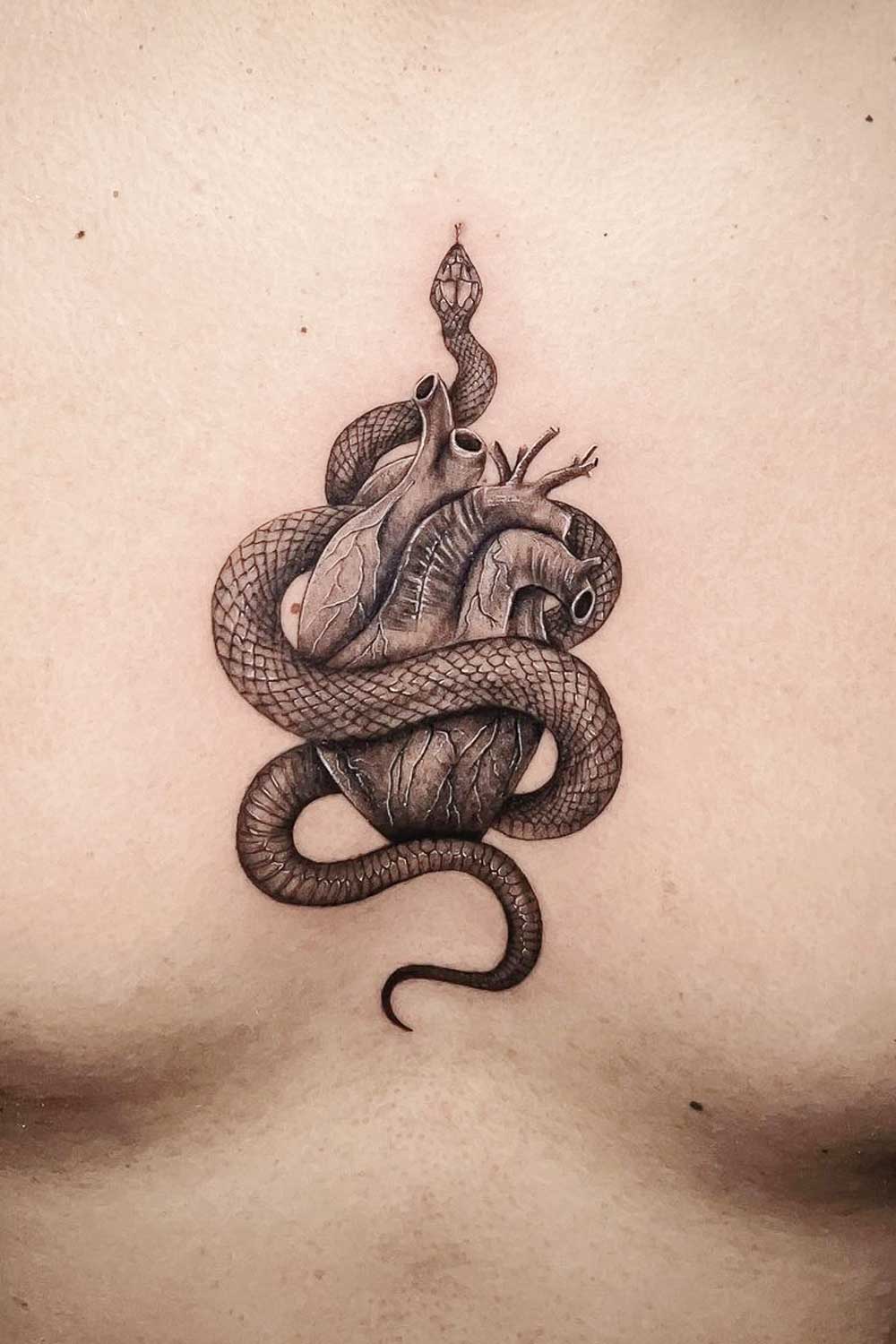 Snake Tattoo with Heart