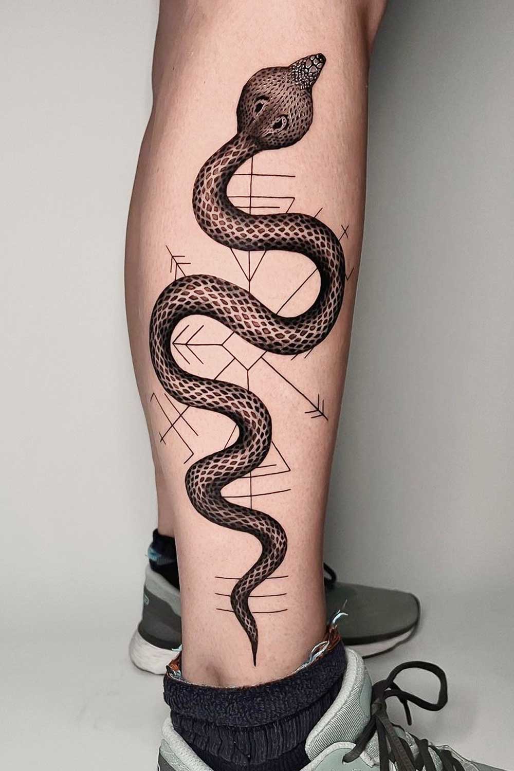 Snake Tattoo for Leg