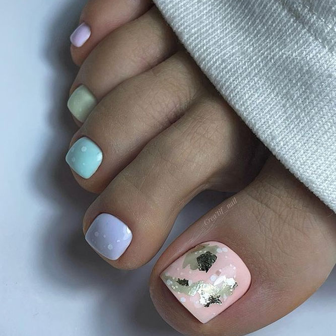 Pastel Toe Nails