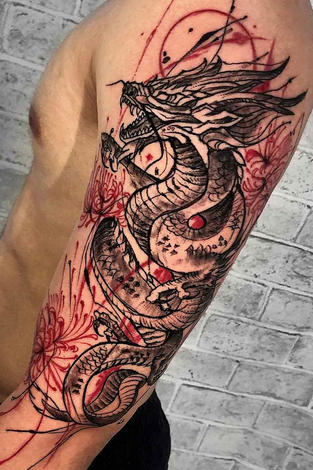 Dragon Tattoo Idea for Men