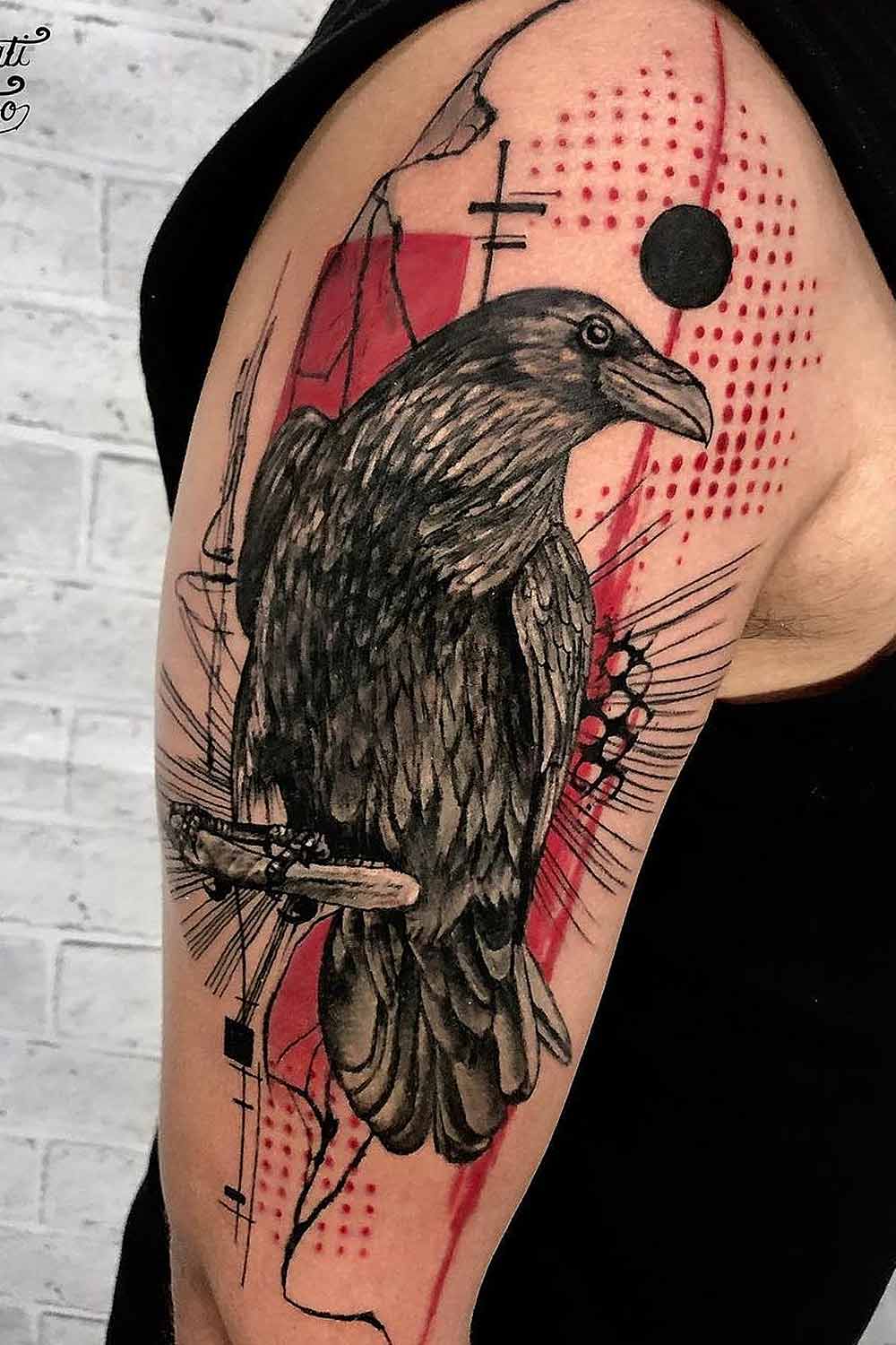 Crow Tattoo on Arm