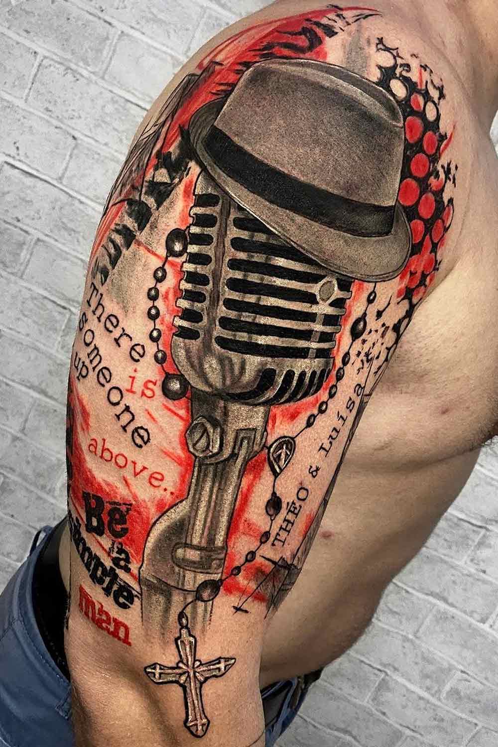 Retro Microphone Hand Tattoo | Best tattoo ideas & designs | Hand tattoos  for guys, Tattoos for guys, Hand tattoos