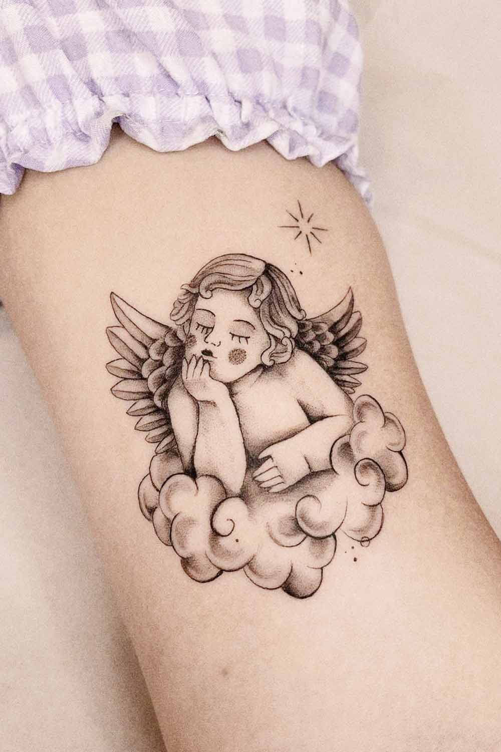 Little Baby Angel Tattoo