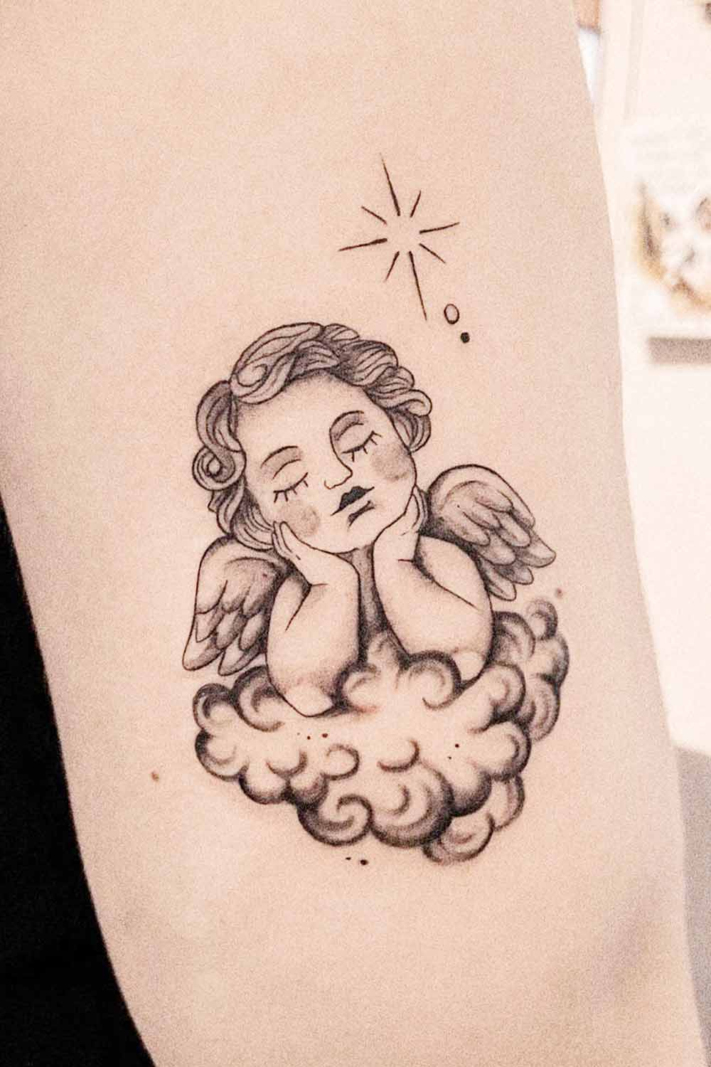 Baby Angel Tattoo on Arm