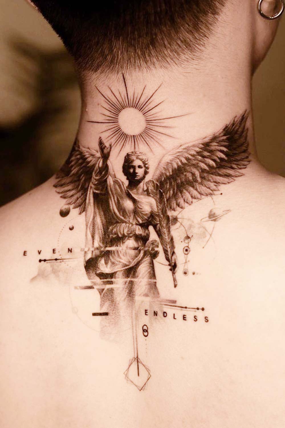 Angel Tattoo Design on Back