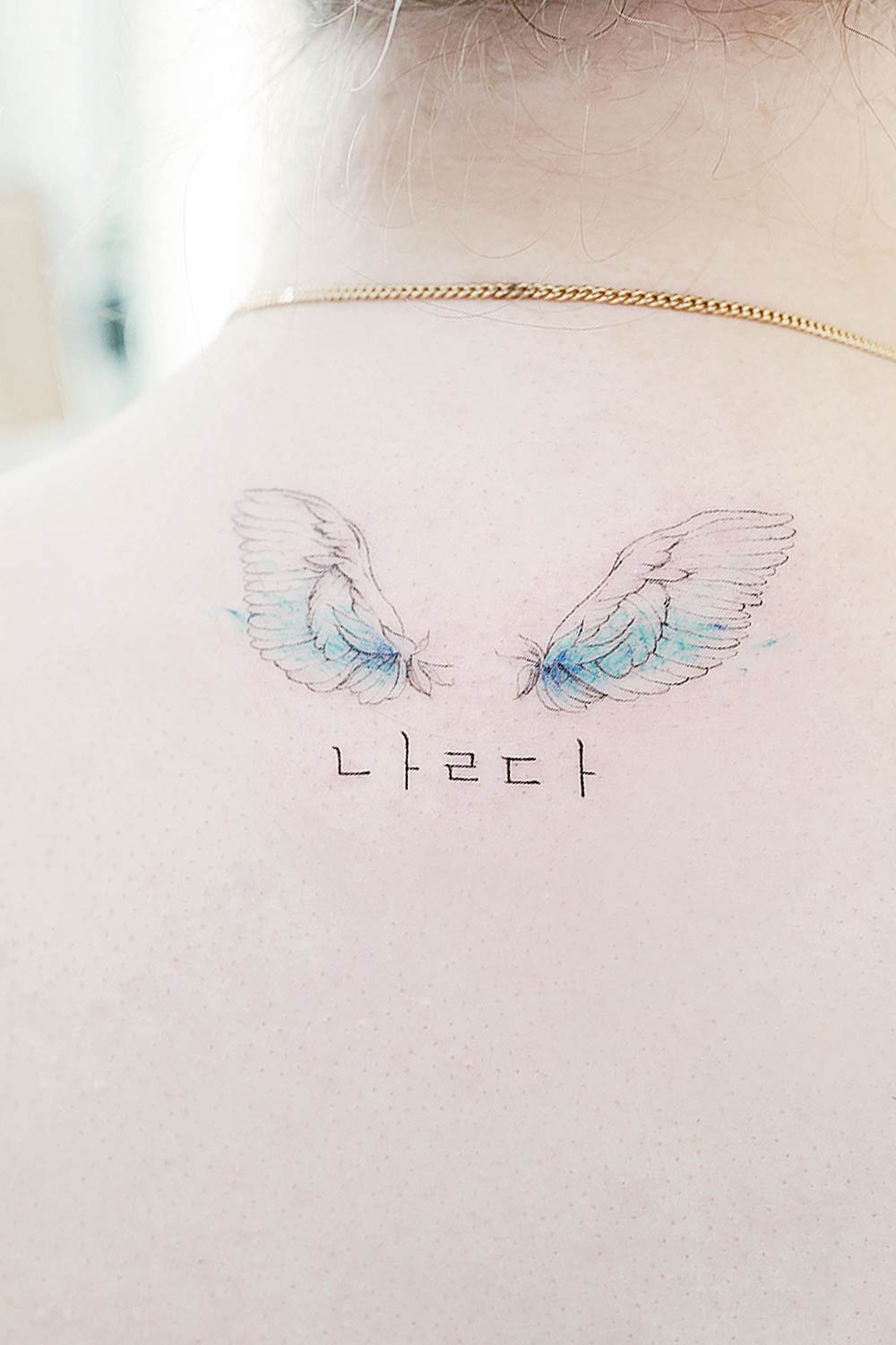 Angel Wings Back Tattoo Design