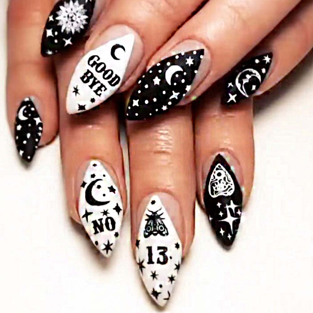 Witch Star Design Nails