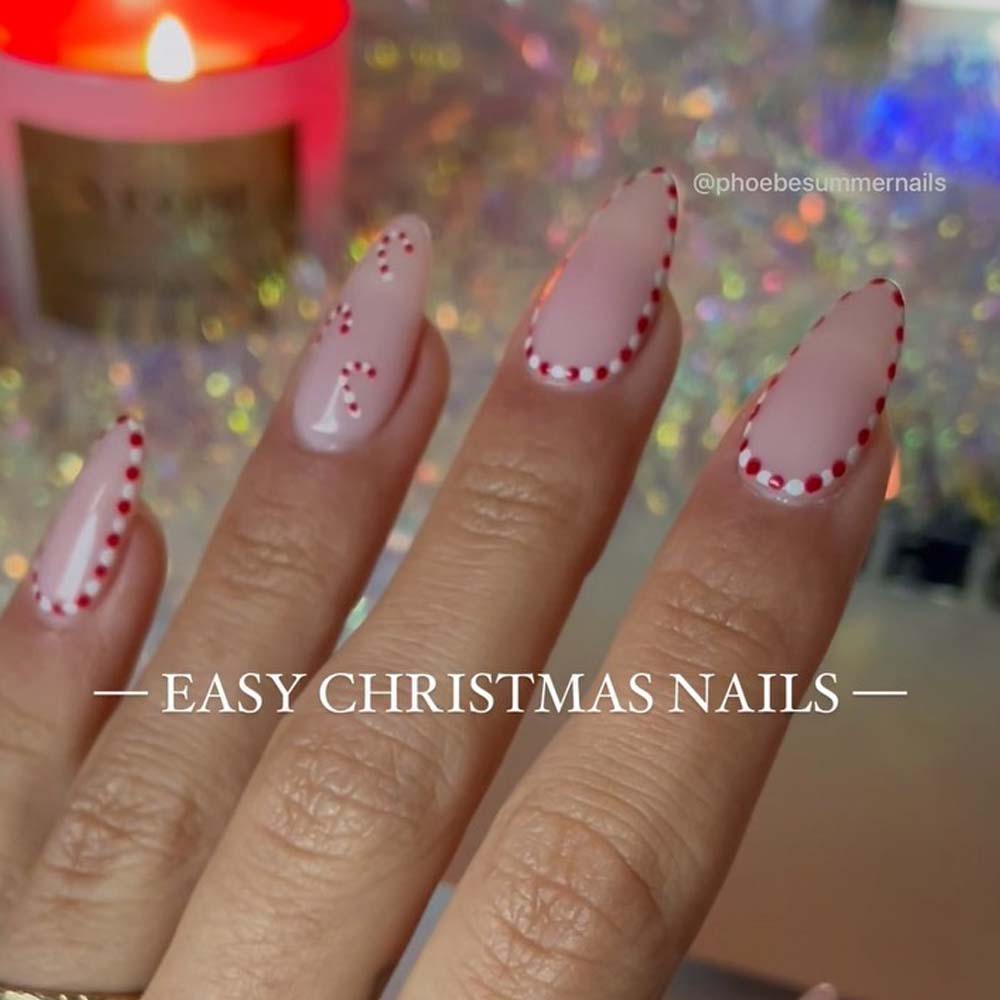 Candy Christmas Nails Art