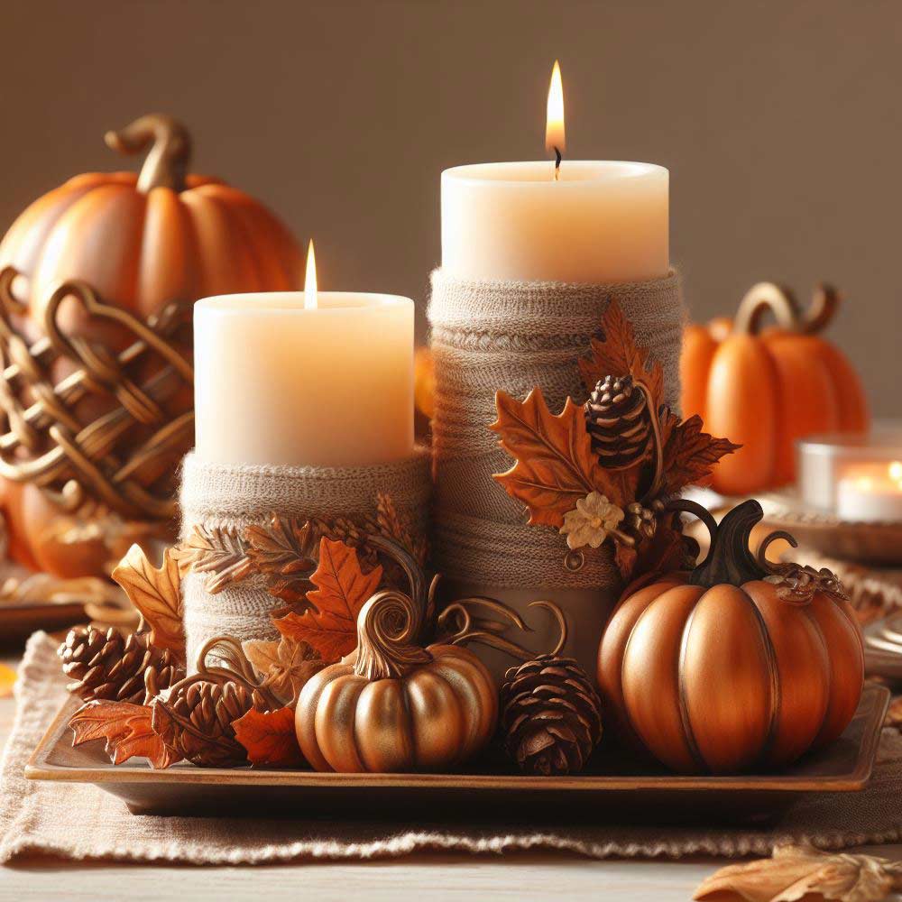 Candles Decorations for Thanksgiving Day