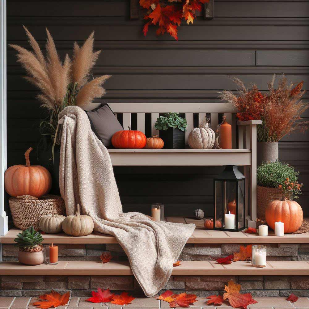 Front Porch Thanksgiving Decoration
