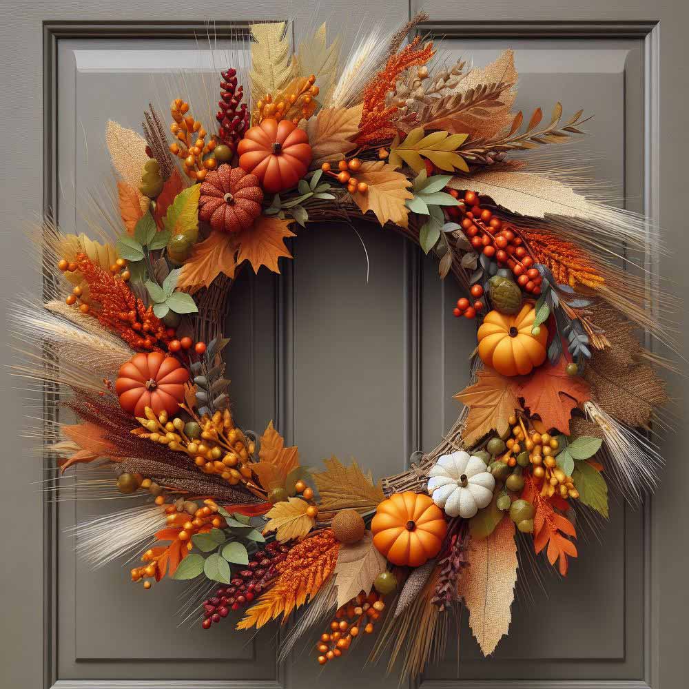 Fall Decoration for Door Wreath