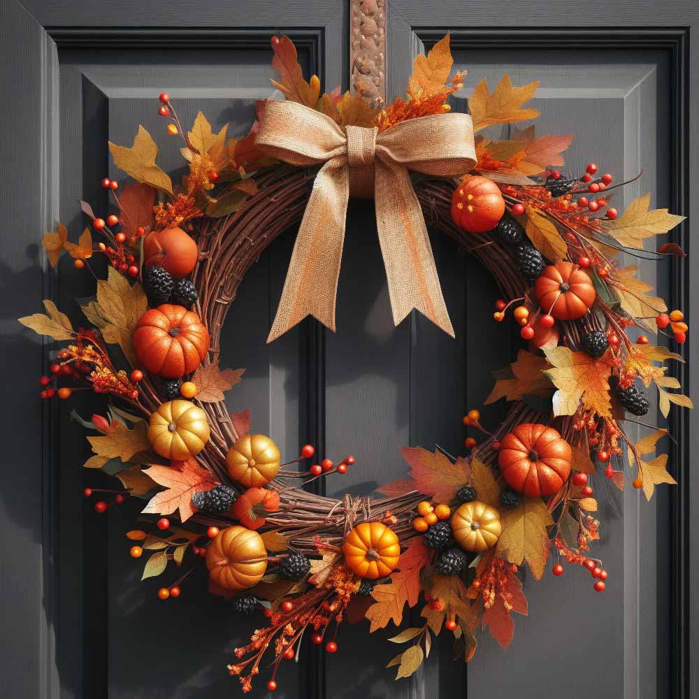 Door Wreath Thanksgiving Theme