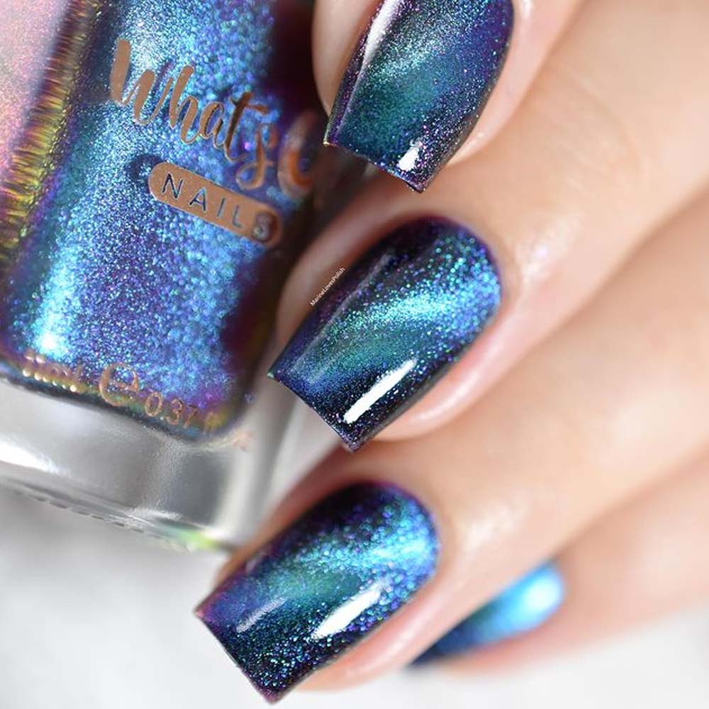Magnetic Blue Fall Nail Color