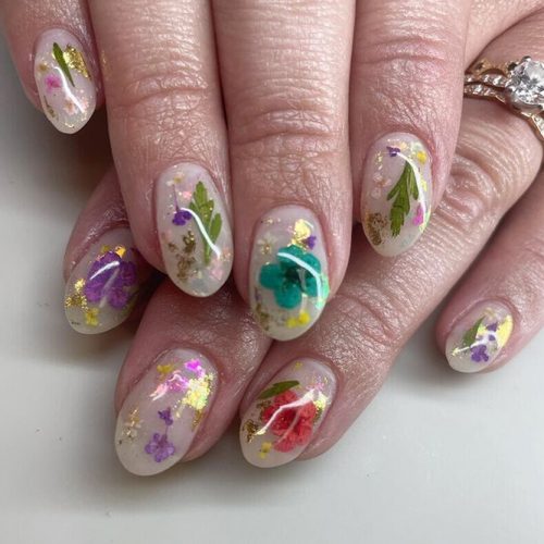 50 Pretty Flower Nail Designs To Copy