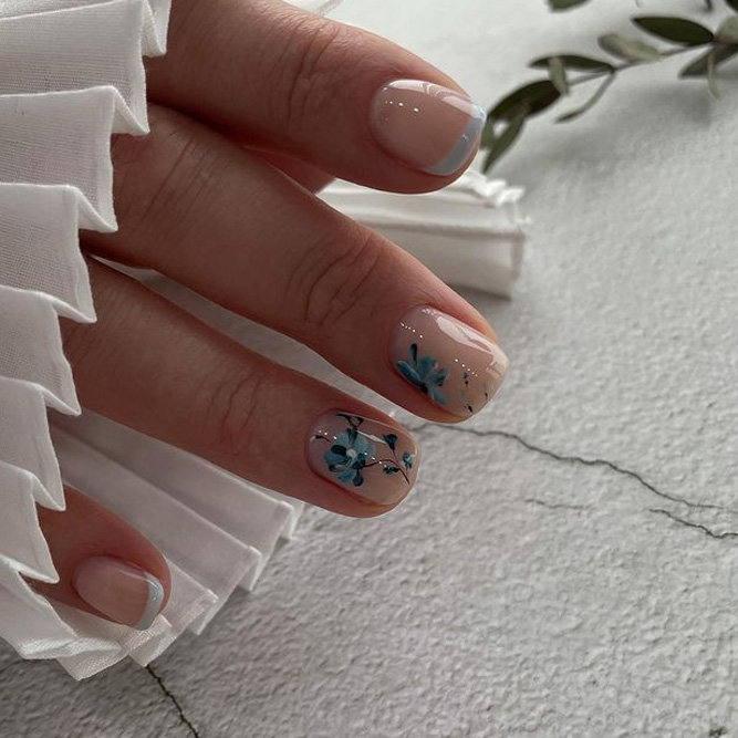 Hand Painted Flower Nail Designs