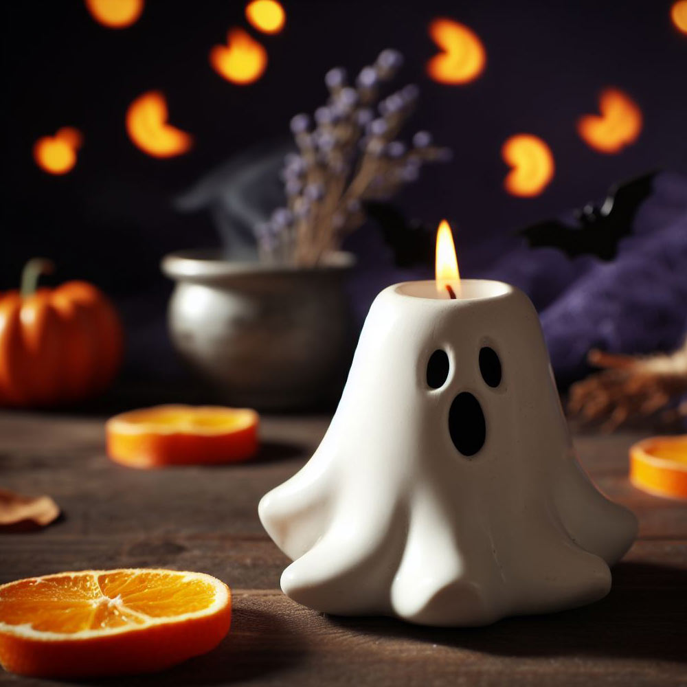 Ghost Halloween Candle Holder