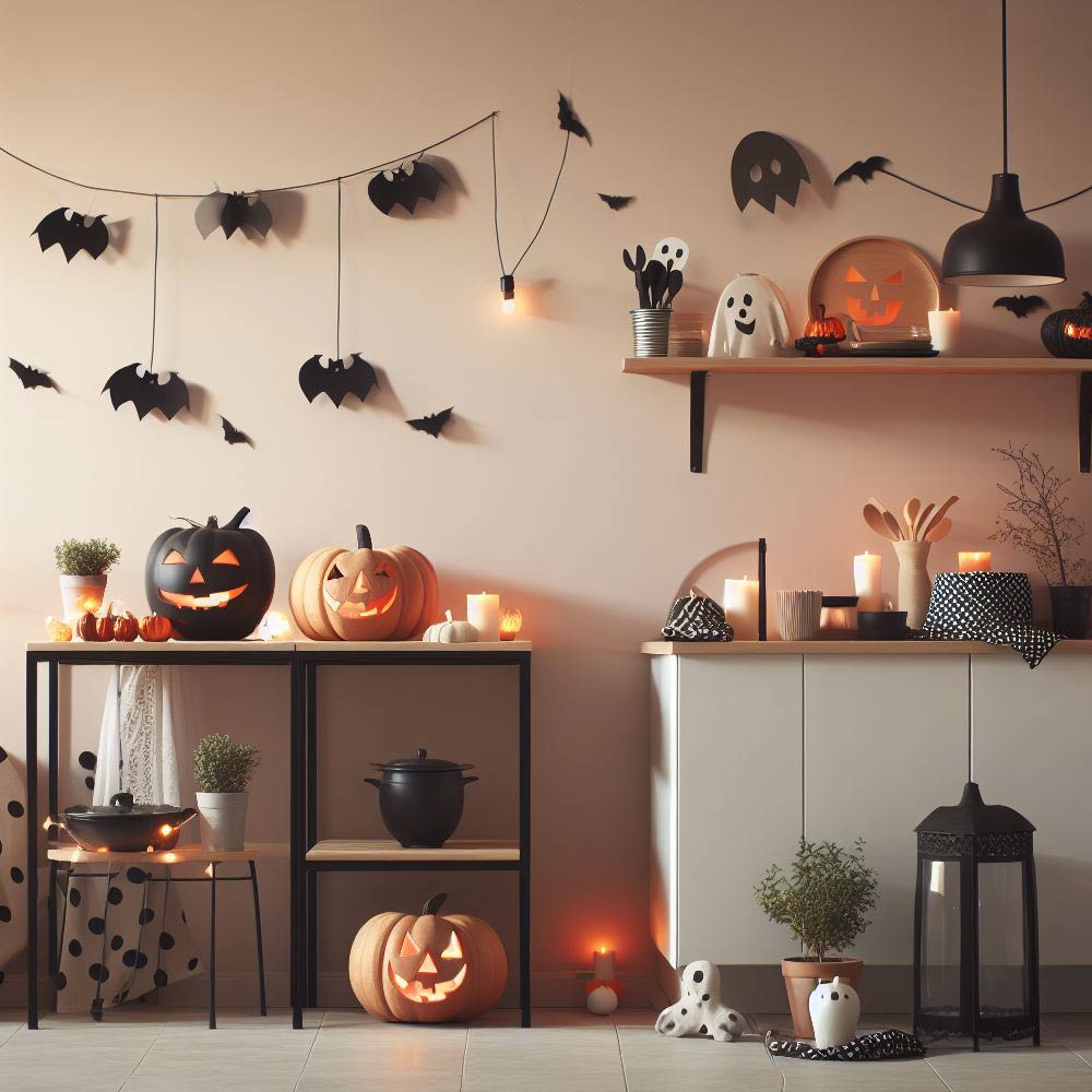Bats Garland Kitchen Decoration for Halloween