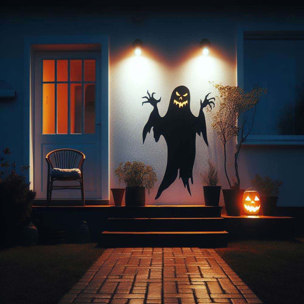 Wall Ghost Halloween Decoration of House