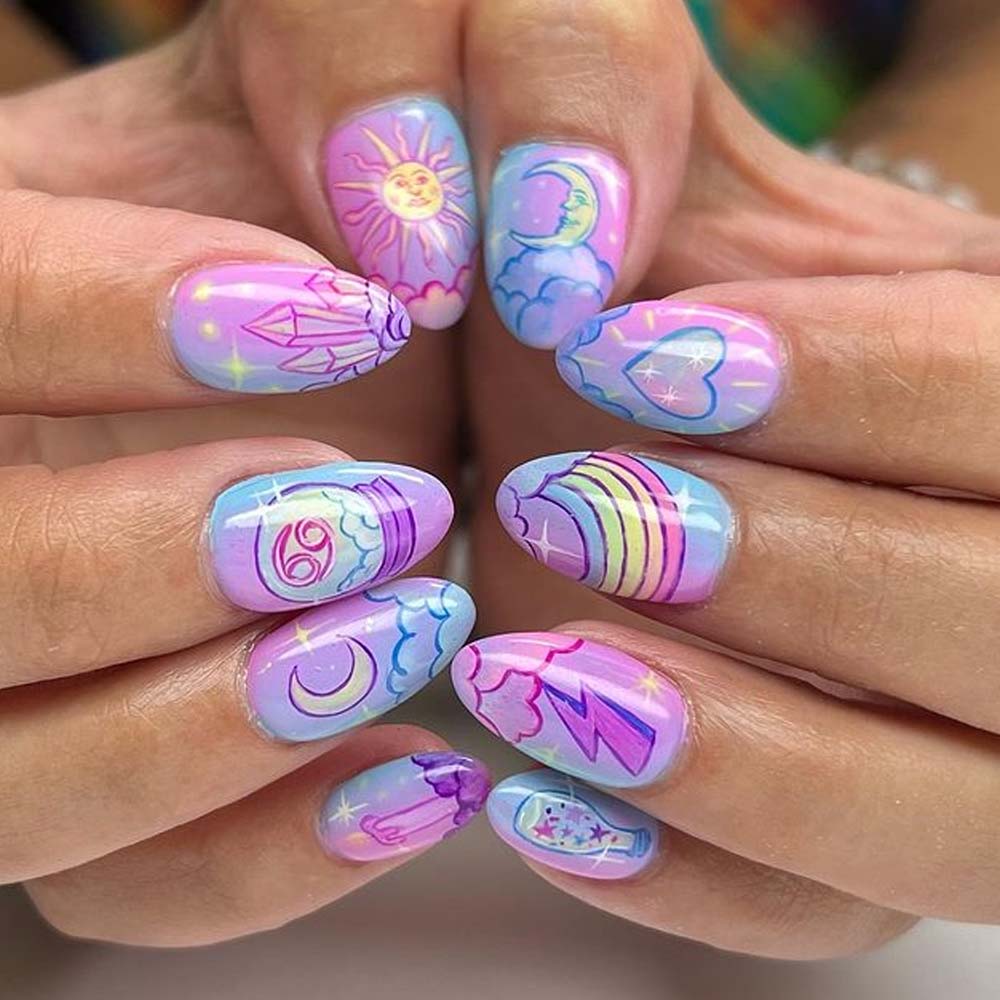 Colorful Halloween Nail Designs