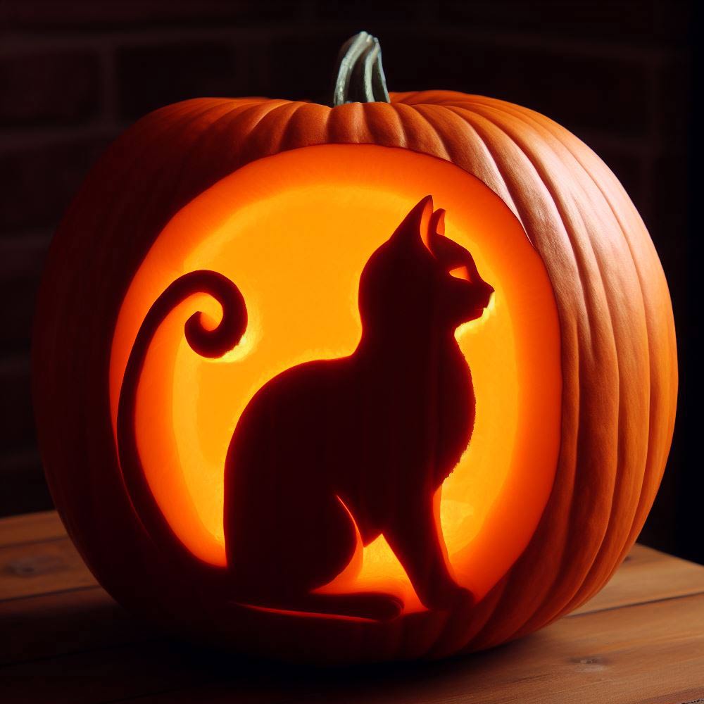 Cat Silhouette Pumpkin