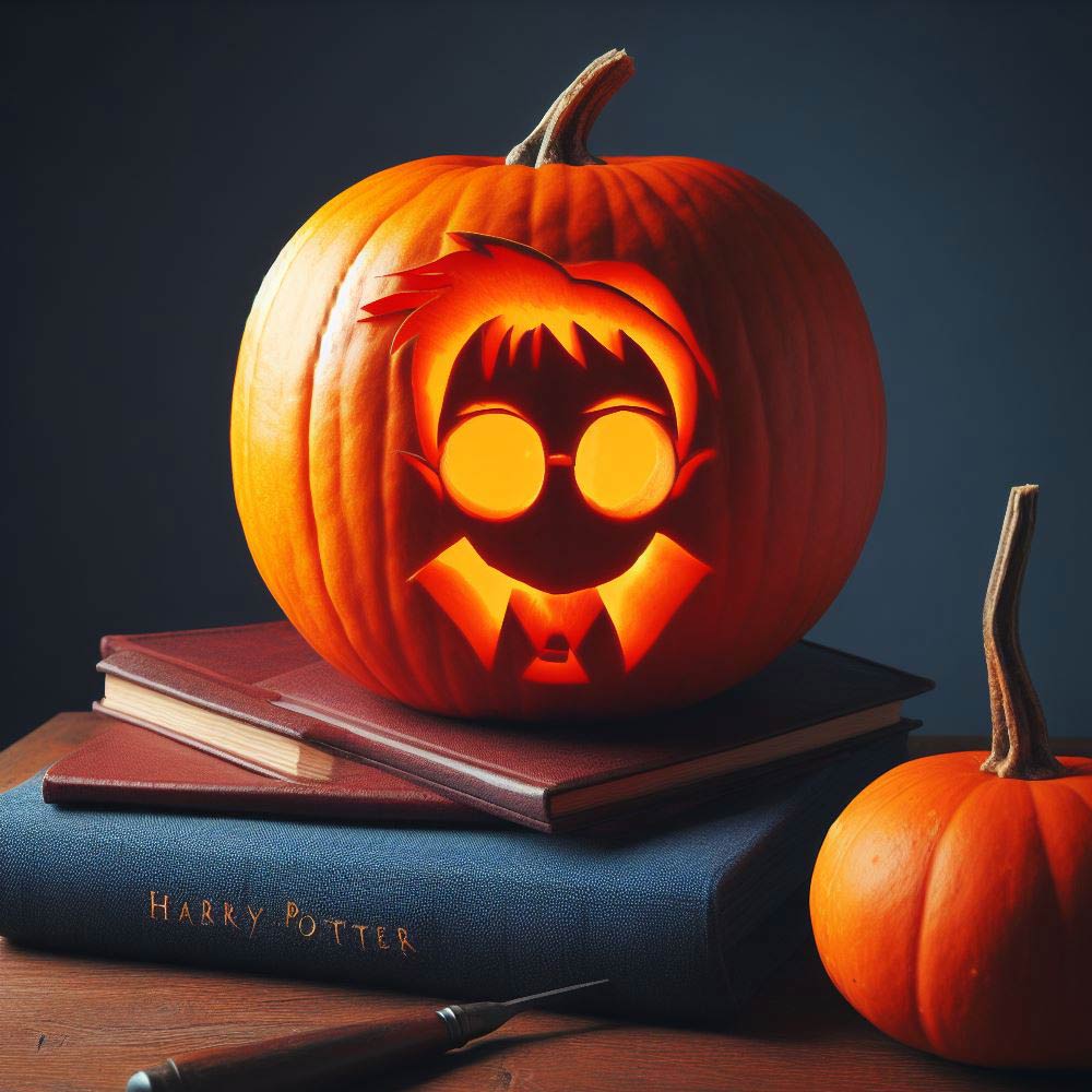 Harry Potter Silhouette Halloween Pumpkin