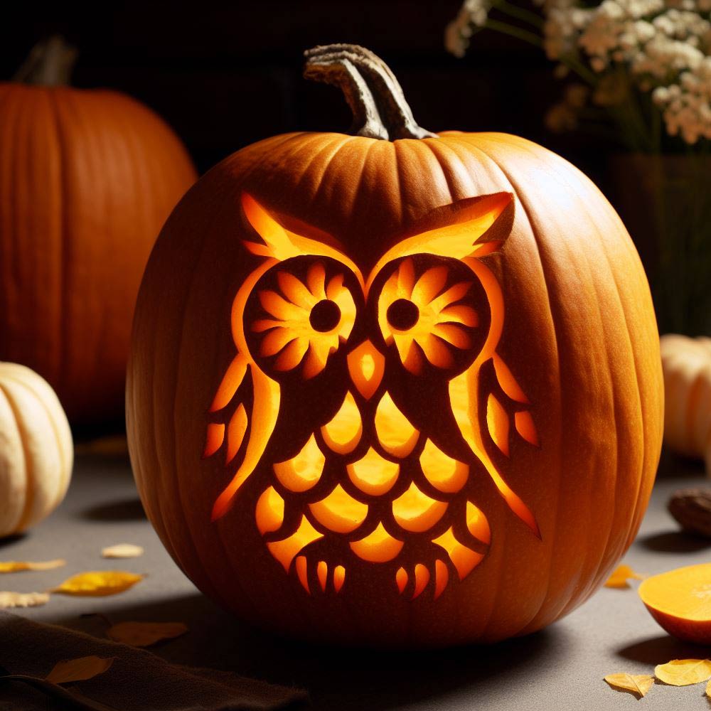 Pumpkin Carving Ideas with Owls
