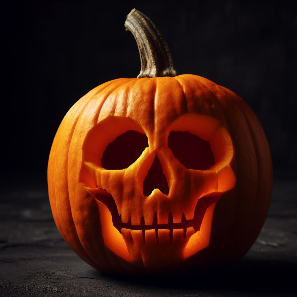 Skull Face Pumpkin Carving Ideas