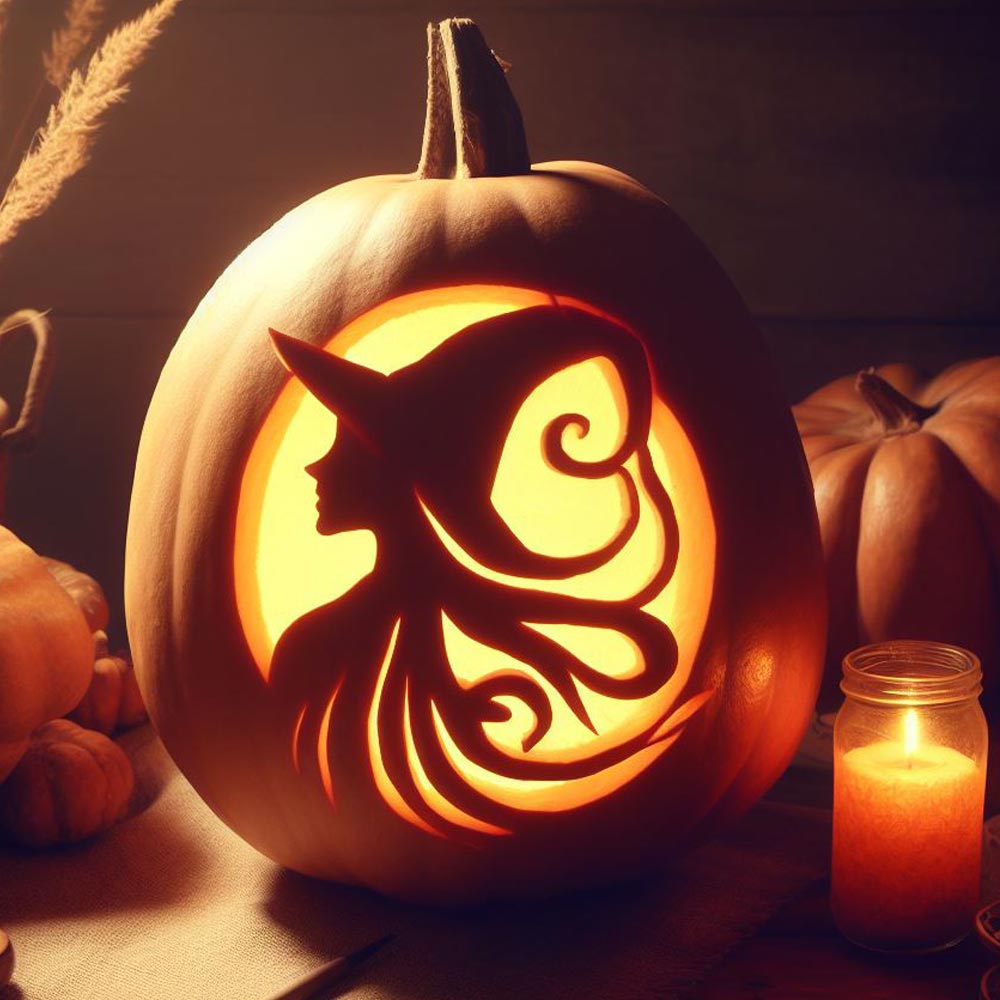 Pumpkin Carving Witch Face Pumpkin Carving Witch Face