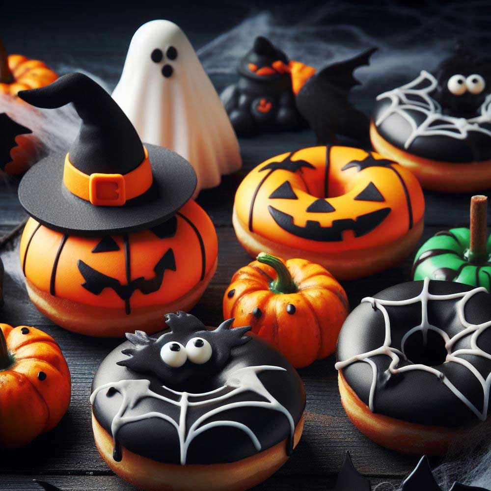 Halloween Theme Donuts Design