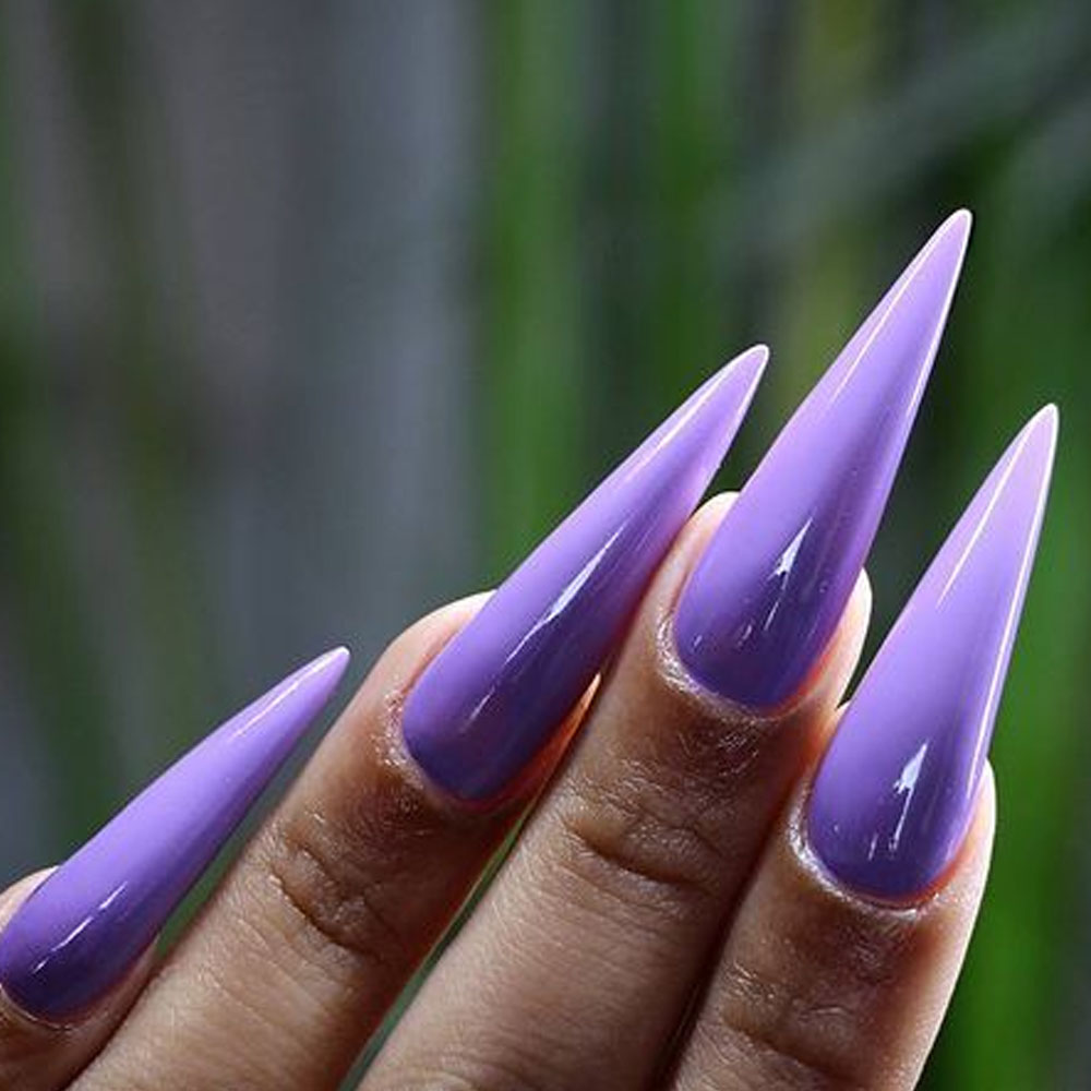 Monochrome Stiletto Lavender Nails