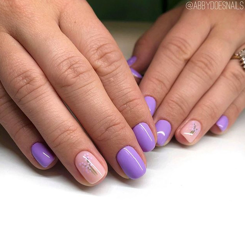 Lavender Nails for Mother's Day