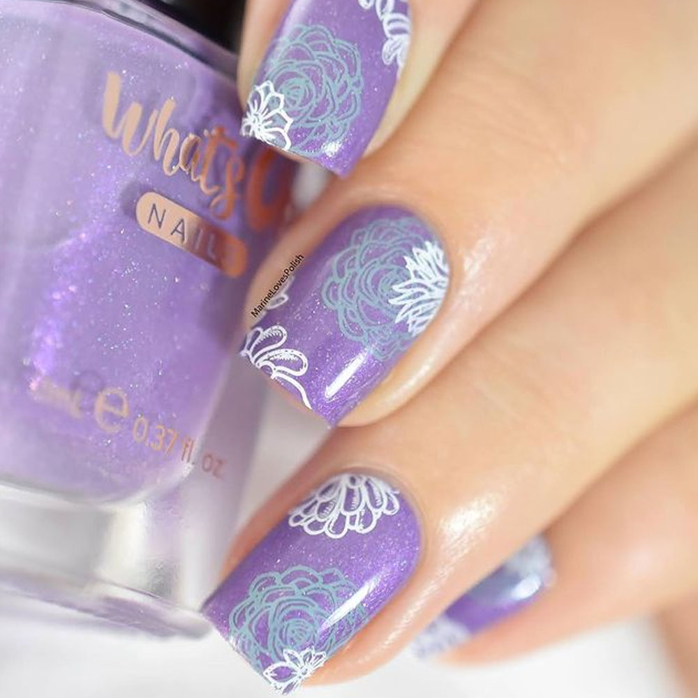 Floral Lavender Nail Designs