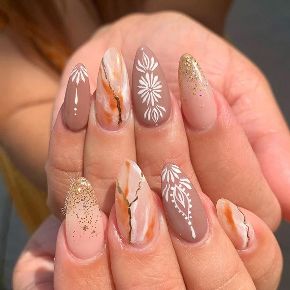 Fall Boho Nails