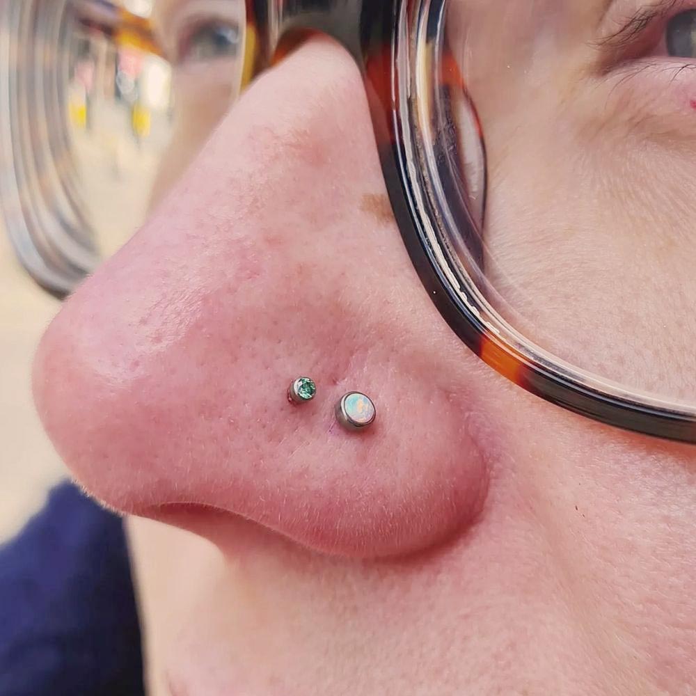 Double Nose Piercings Jewelry