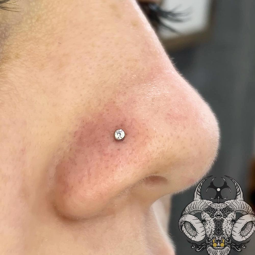 Nostril Piercing with Stud
