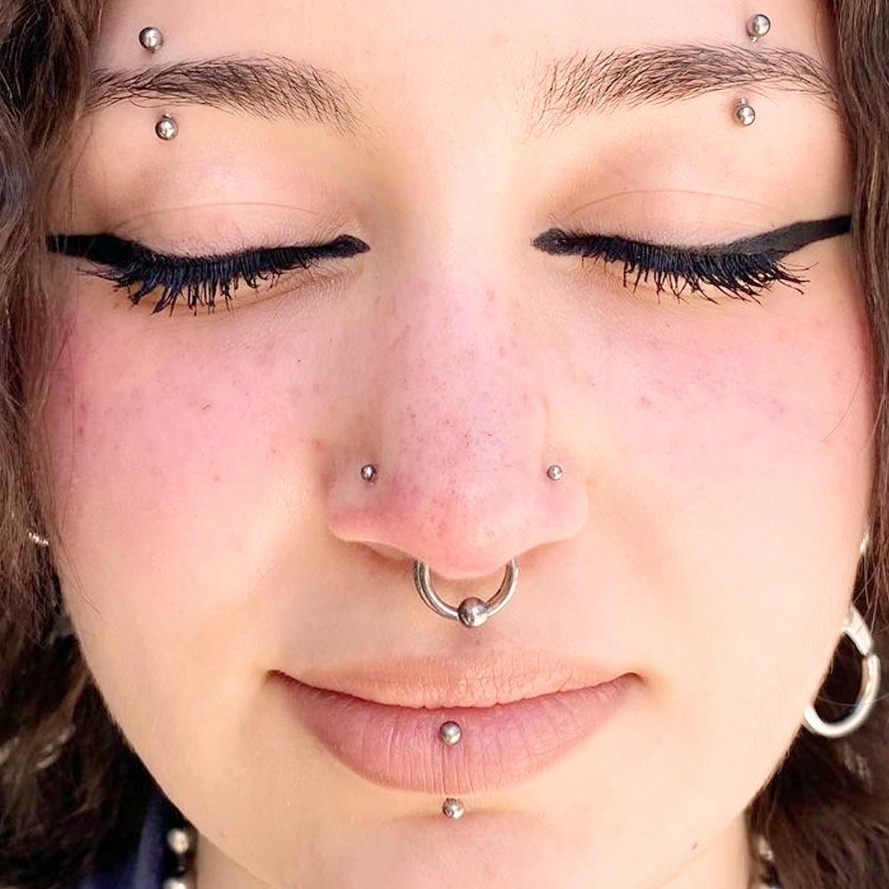 Nostril and Septum Piercing