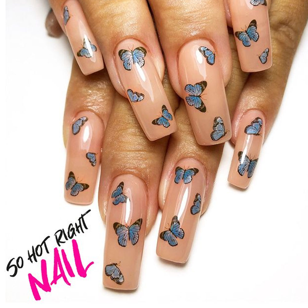 Nude Polish and Butterflies Stickers