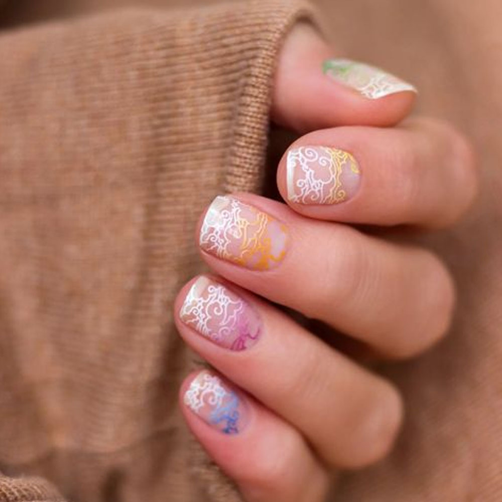 Gradient Sky Nail Designs