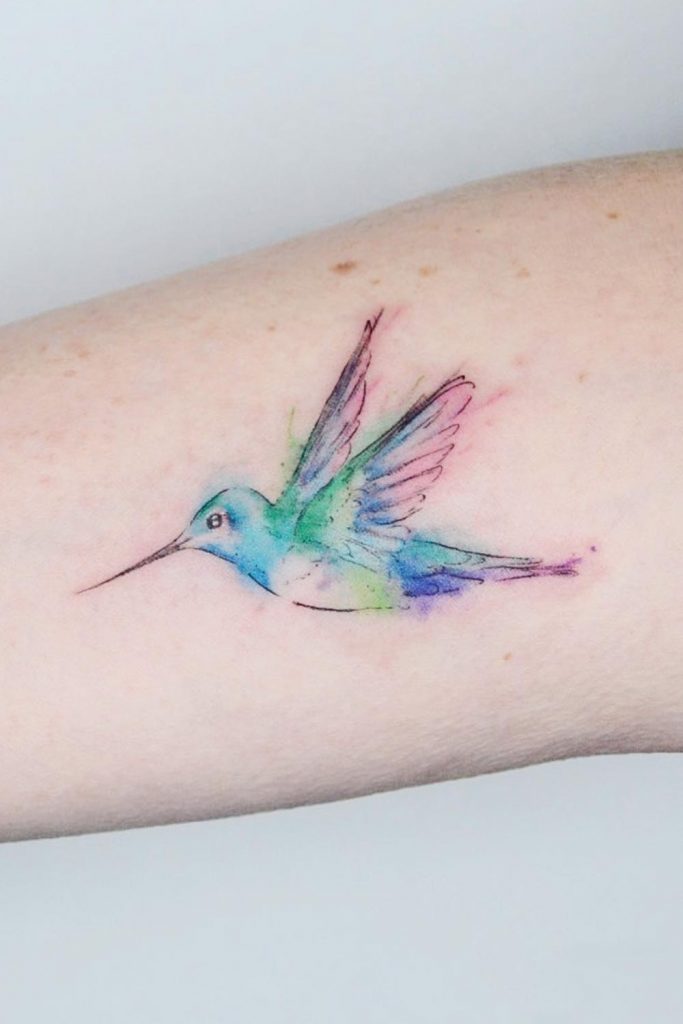 Small Calibri Bird Tattoo
