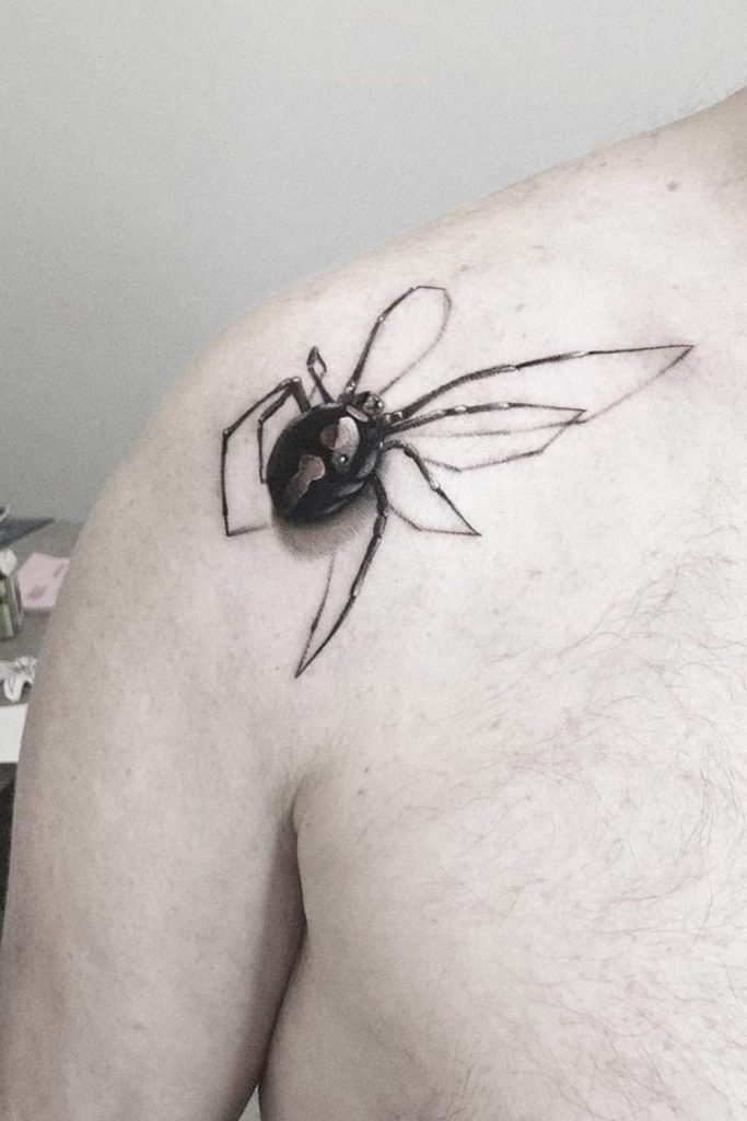 Realistic Spider Tattoo