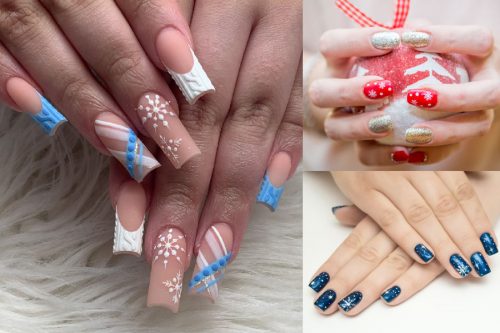 Snowflake Nails Designs and Ideas to Wear in Winter