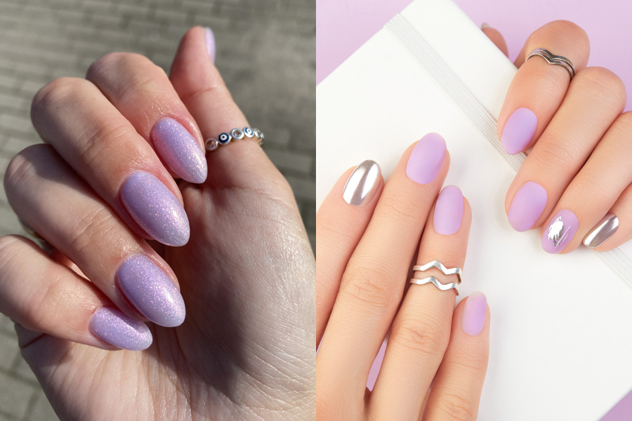 Lavender color nails | Nails, Nail designs, Nail colors