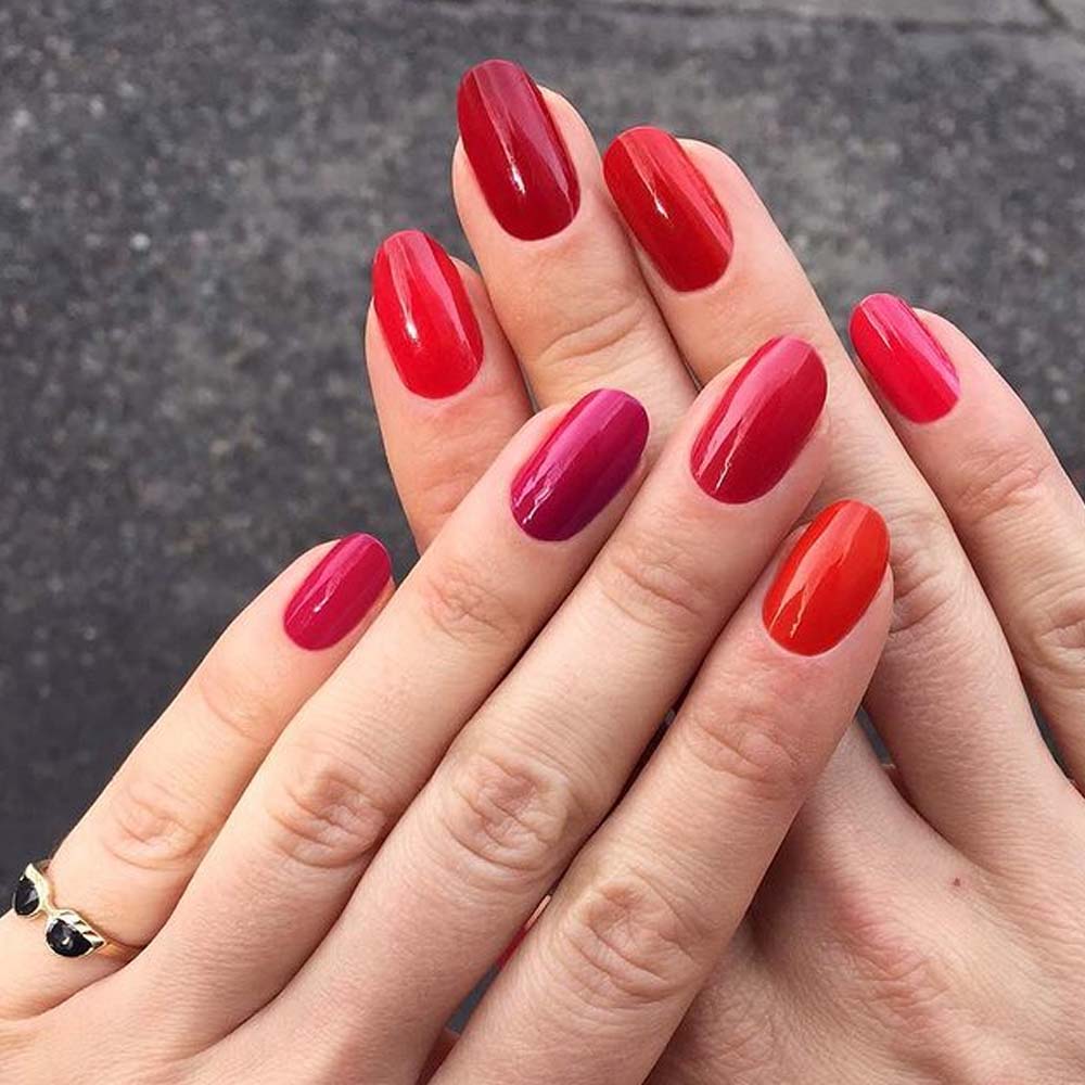 Classic Red Holiday Nails