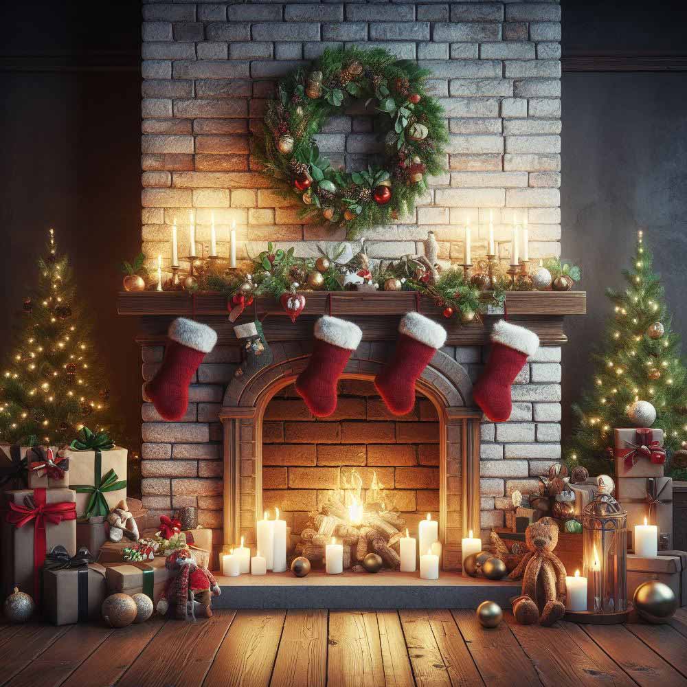 Christmas Fireplace Decoration Ideas