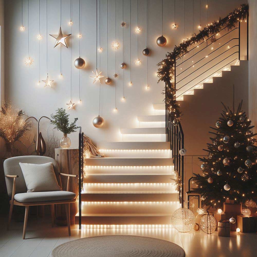 Christmas Stairs Decoration