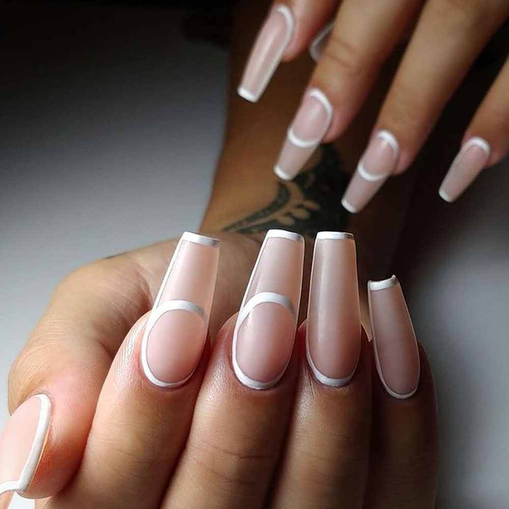 Double French Coffin Nails