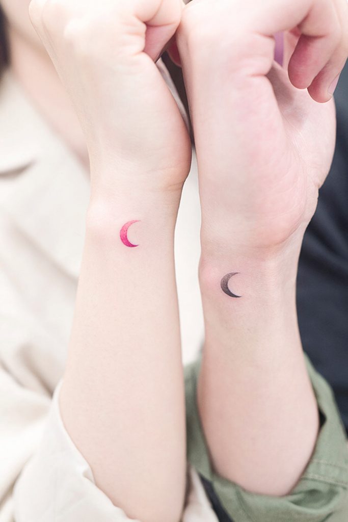 Couple Moon Tattoos